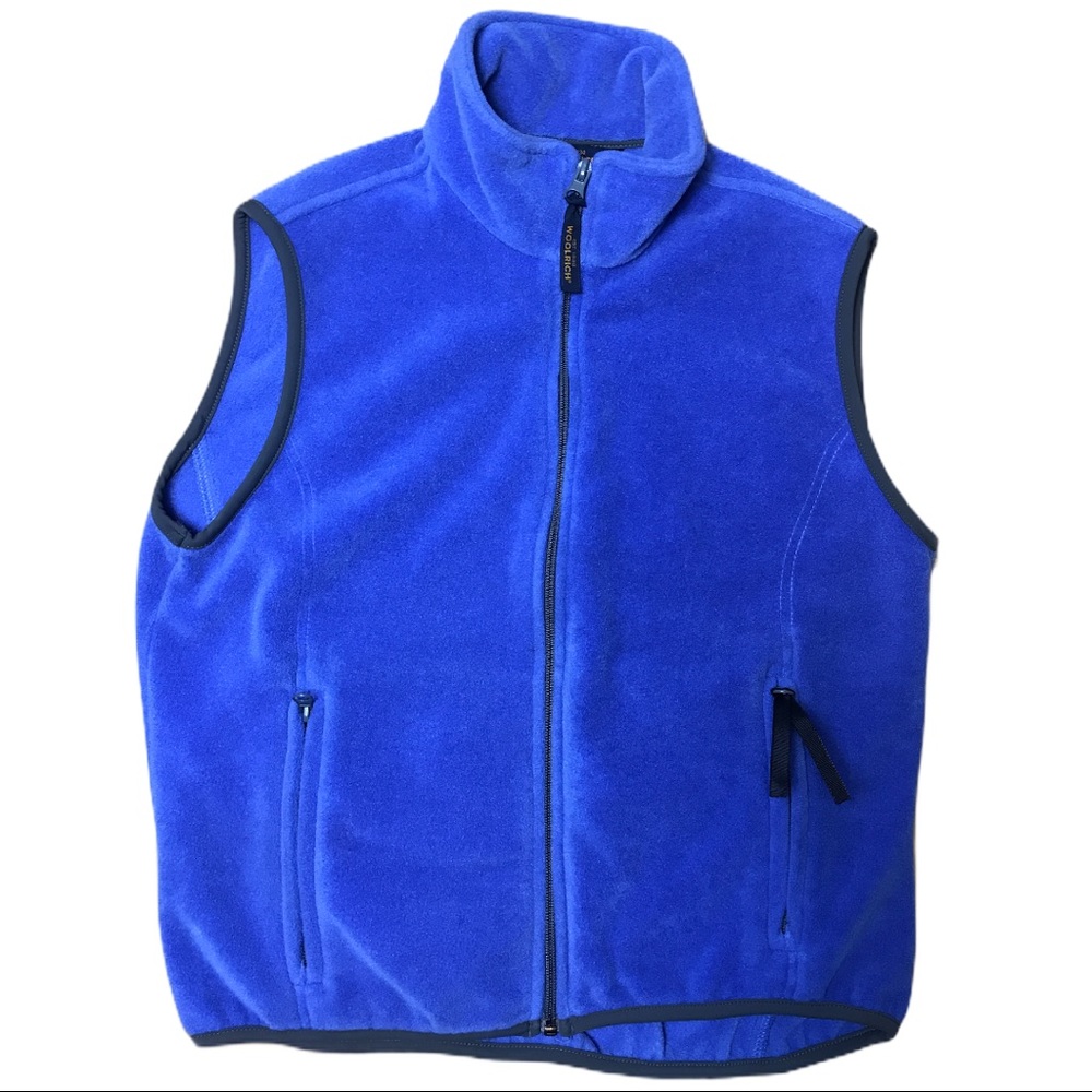 Woolrich Fleece Vest Womens Small Blue Full Zip